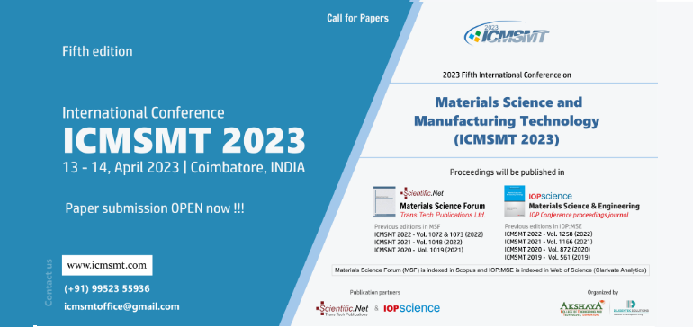 ICMSMT 2023 (Fifth Edition) - Coimbatore, Tamil Nadu, India